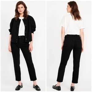 OLD NAVY High-Waisted OG Straight Jeans In Black
